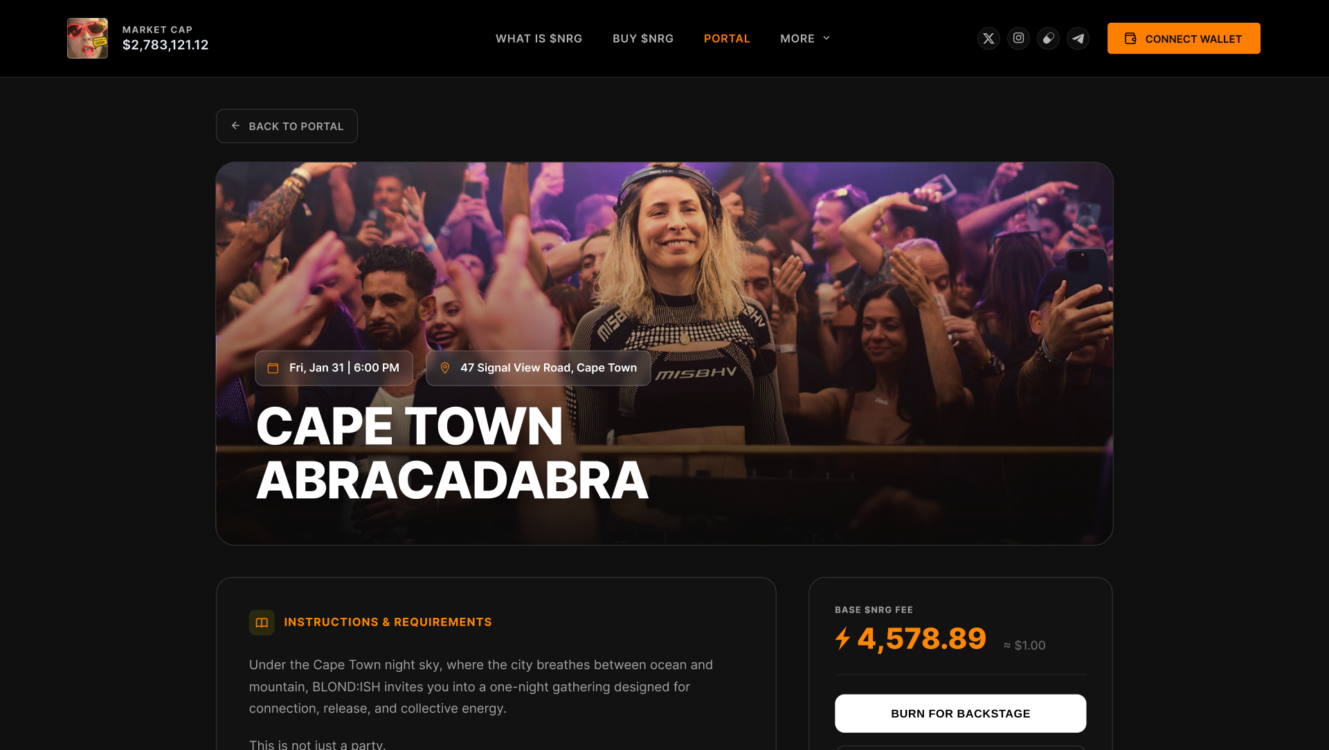 Blond:ish event portal